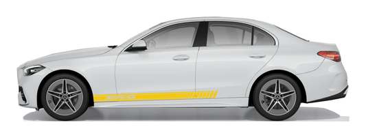 Stickerset Seitenschweller für Mercedes AMG Gelb