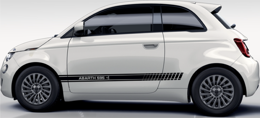 Stickerset Seitenschweller für Fiat 500 Abarth 595 Scorpion Schwarz