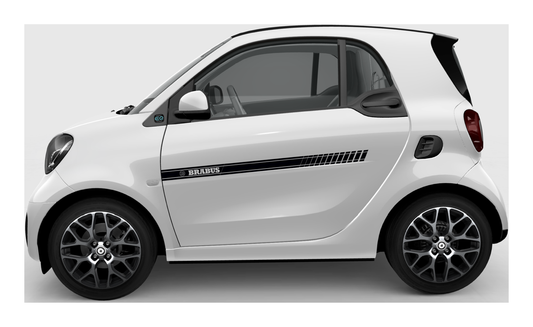 Stickerset Smart Fortwo Smart Forfour Brabus Türsticker Schwarz