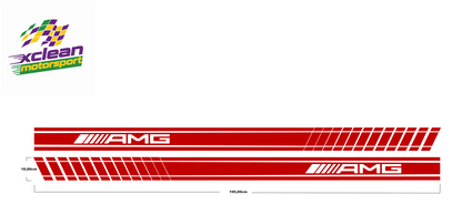 Stickerset Seitenschweller für Mercedes AMG Rot
