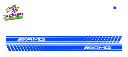 Stickerset Seitenschweller für Mercedes AMG Blau