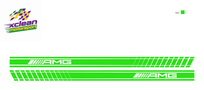 Stickerset Seitenschweller für Mercedes AMG Grün