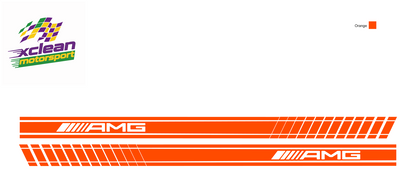 Stickerset Seitenschweller für Mercedes AMG Orange