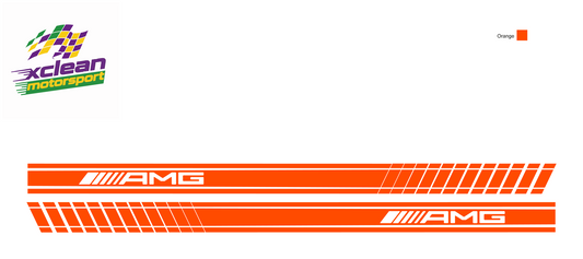Stickerset Seitenschweller für Mercedes AMG Orange