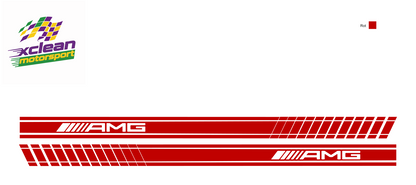 Stickerset Seitenschweller für Mercedes AMG Rot