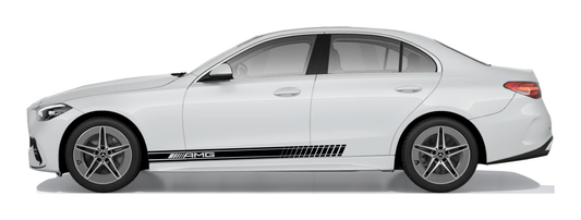 Stickerset Seitenschweller für Mercedes AMG Schwarz