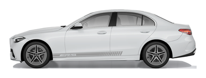 Stickerset Seitenschweller für Mercedes AMG Silber