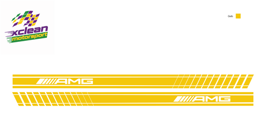 Stickerset Seitenschweller für Mercedes AMG Gelb