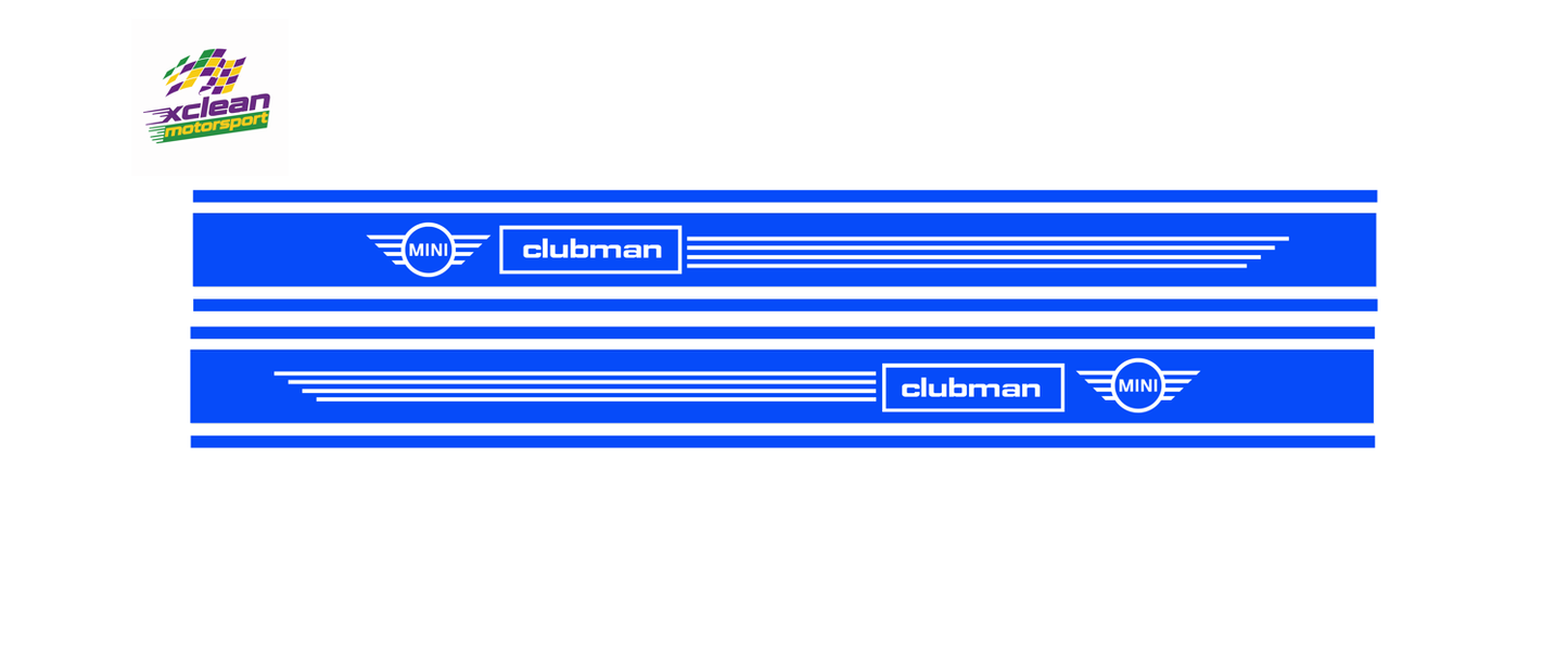 Stickerset Türen für Mini Clubman Blau