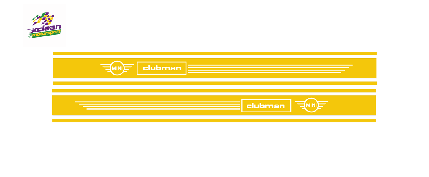Stickerset Türen für Mini Clubman Gelb