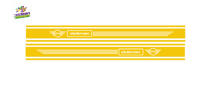 Stickerset Türen für Mini Clubman Gelb