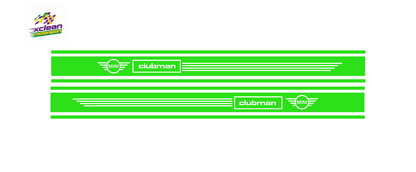 Stickerset Türen für Mini Clubman Grün