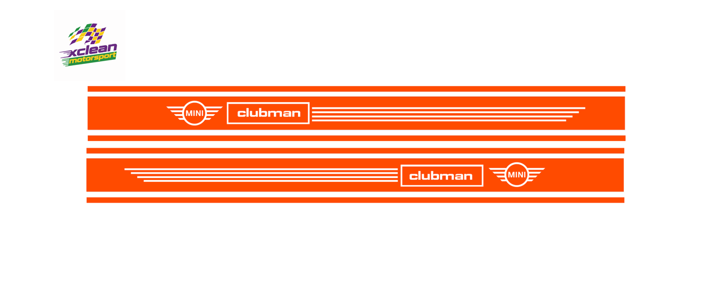 Stickerset Türen für Mini Clubman Orange