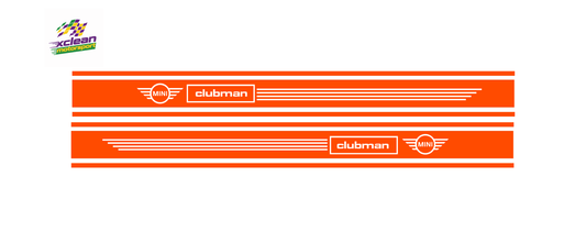 Stickerset Türen für Mini Clubman Orange