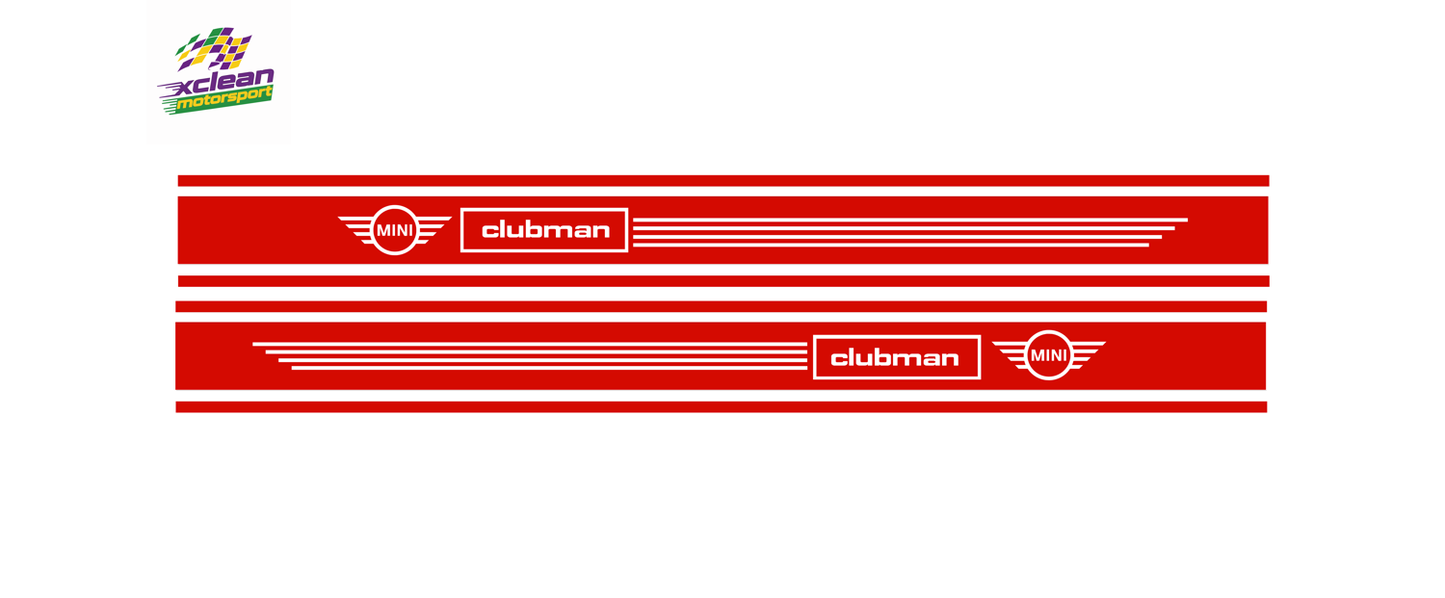 Stickerset Türen für Mini Clubman Rot