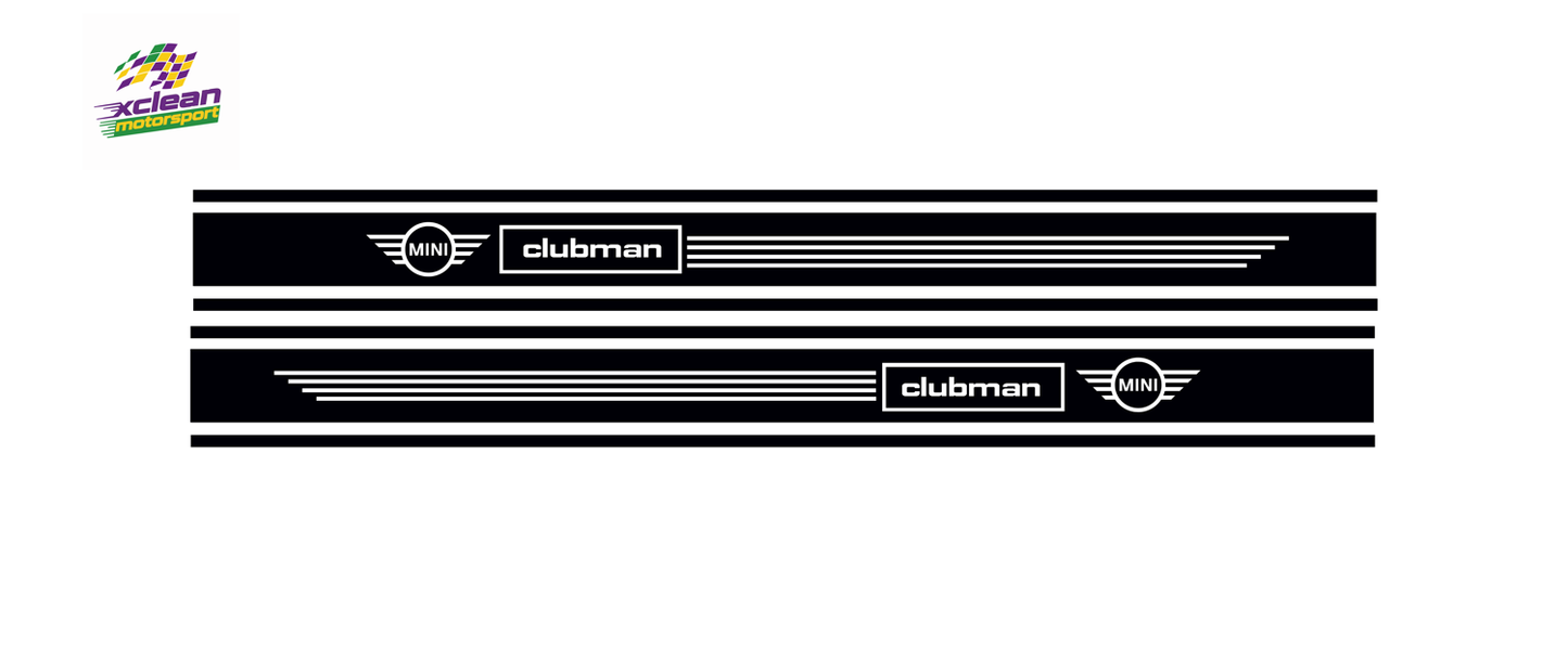 Stickerset Türen für Mini Clubman Schwarz