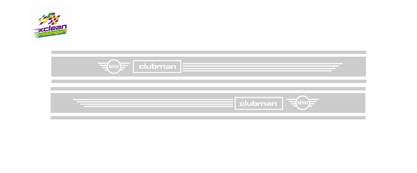 Stickerset Türen für Mini Clubman Silber