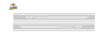 Stickerset Türen für Mini Clubman Silber