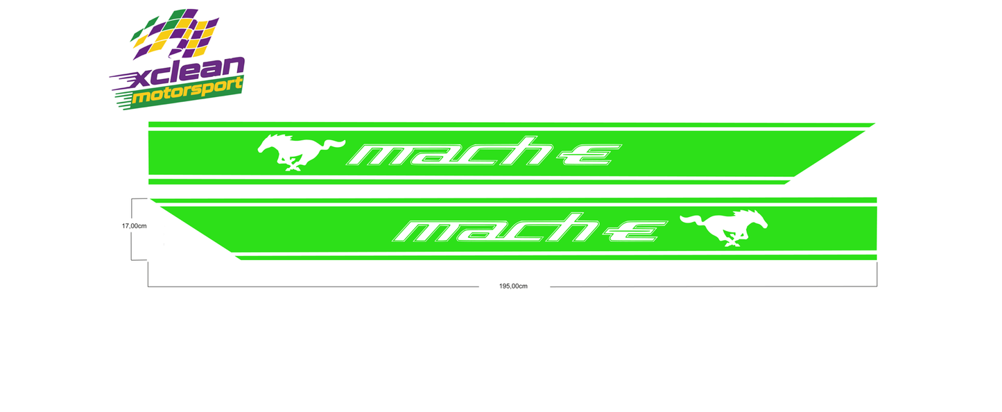 Stickerset Türen Ford Mustang Mach E Rot