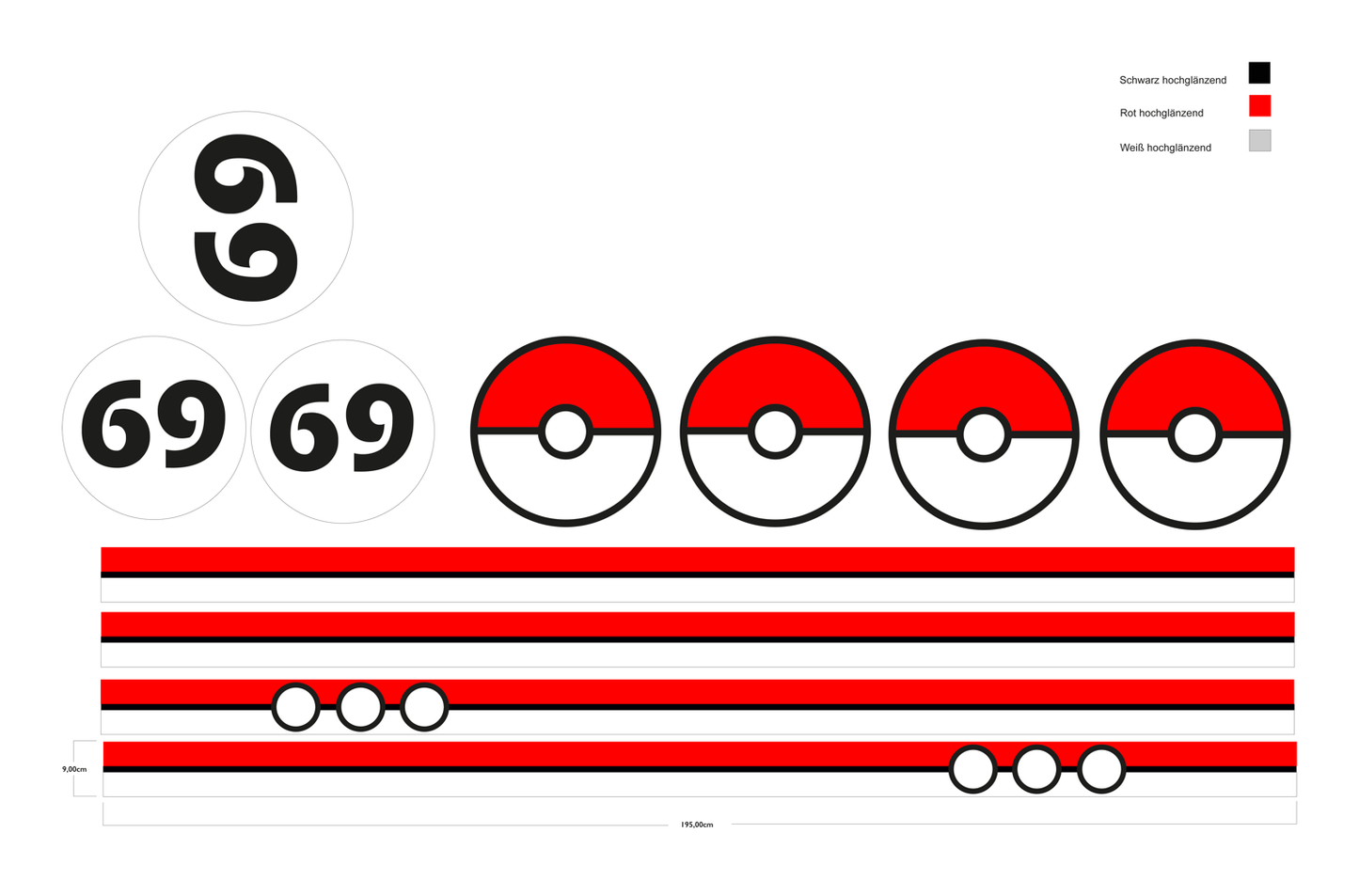 Stickerset Pokestyle Pokemon Pokeball