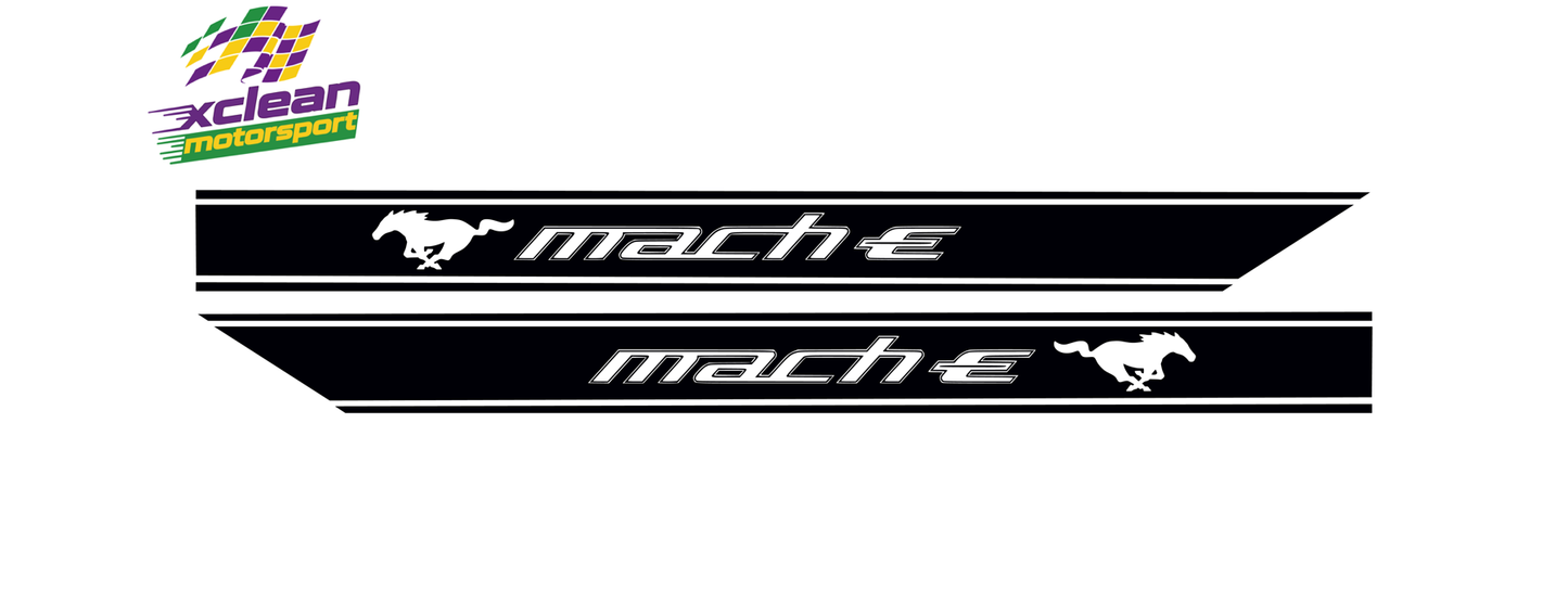 Stickerset Türen Ford Mustang Mach E Schwarz
