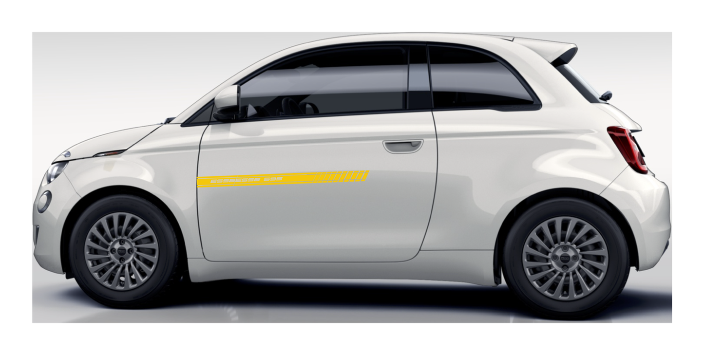 Stickerset Türen für Fiat 500 Abarth 595 Esseesse Gelb