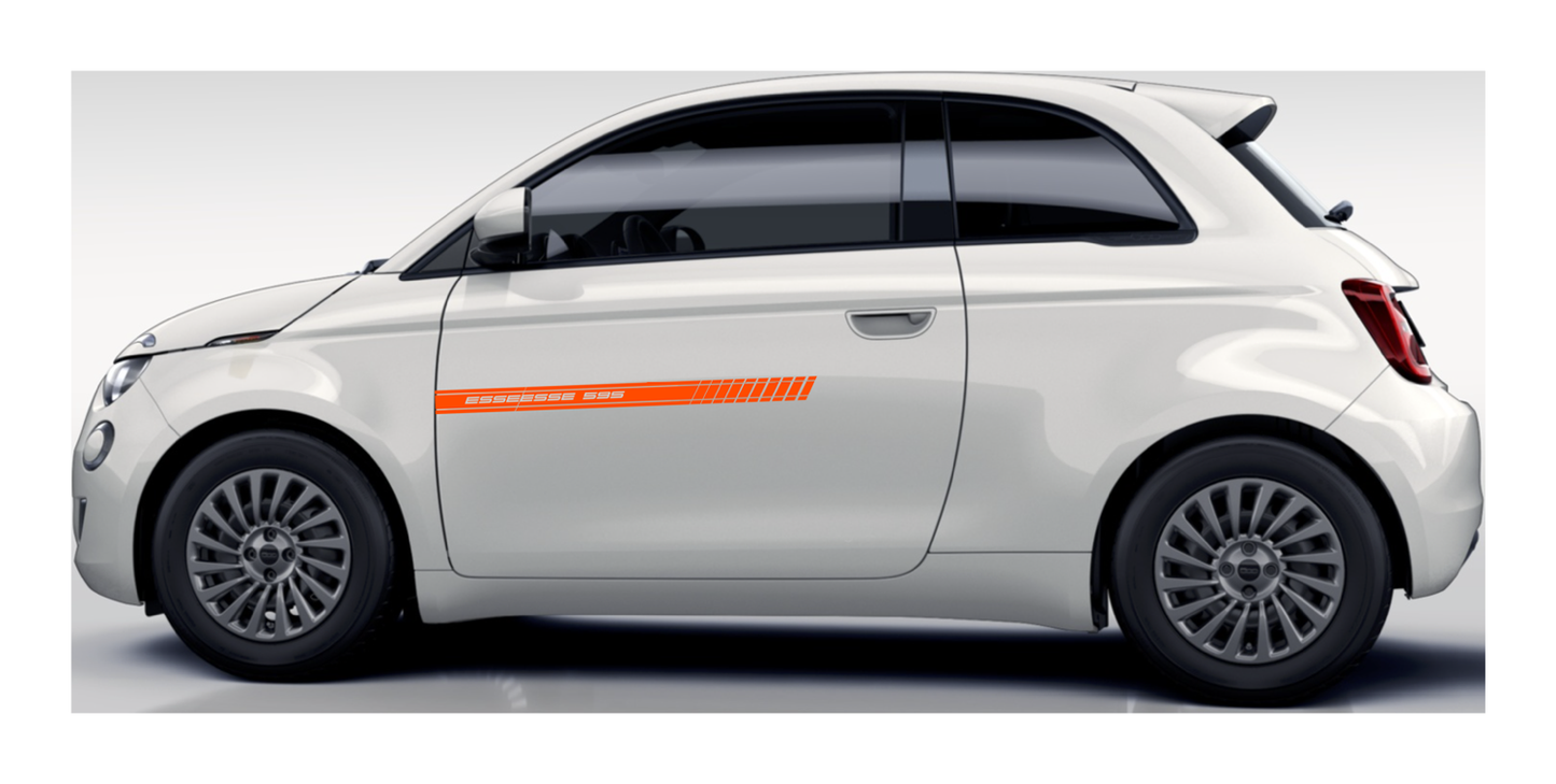 Stickerset Türen für Fiat 500 Abarth 595 Esseesse Orange