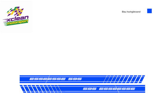 Stickerset Türen für Fiat 500 Abarth 595 Esseesse Blau