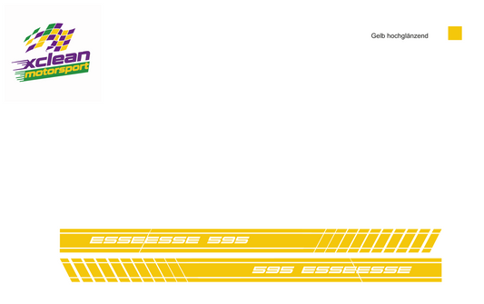 Stickerset Türen für Fiat 500 Abarth 595 Esseesse Gelb