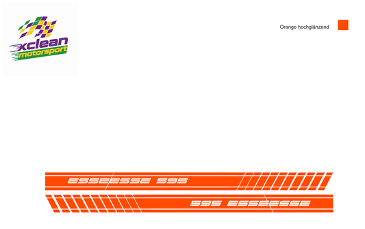 Stickerset Türen für Fiat 500 Abarth 595 Esseesse Orange