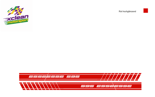 Stickerset Türen für Fiat 500 Abarth 595 Esseesse Rot