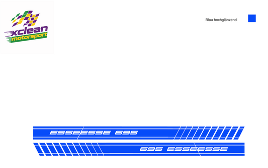 Stickerset Türen für Fiat 500 Abarth 695 Esseesse Blau