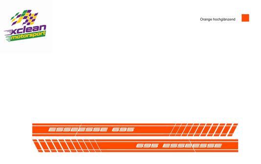 Stickerset Türen für Fiat 500 Abarth 695 Esseesse Orange