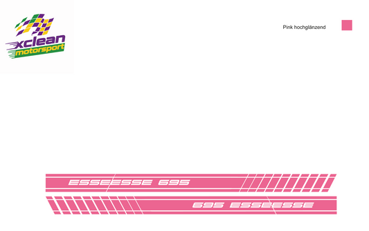 Stickerset Türen für Fiat 500 Abarth 695 Esseesse Pink