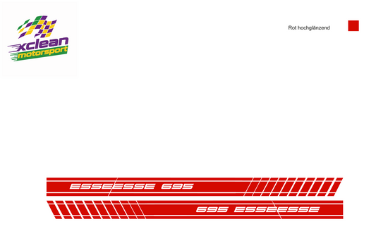 Stickerset Türen für Fiat 500 Abarth 695 Esseesse Rot