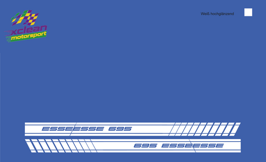 Stickerset Türen für Fiat 500 Abarth 695 Esseesse Weiß