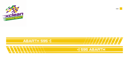 Stickerset Seitenschweller für Fiat 500 Abarth 595 Scorpion Gelb