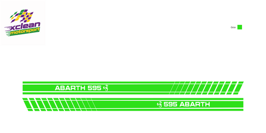Stickerset Seitenschweller für Fiat 500 Abarth 595 Scorpion Grün
