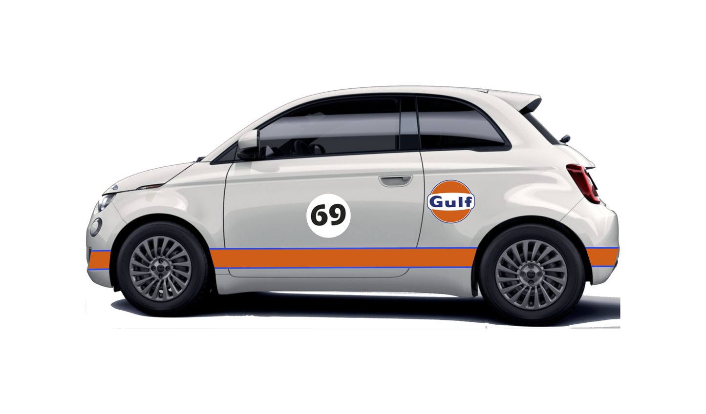 Stickerset Gulf Retro aus dem Rennsport
