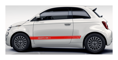 Stickerset Seitenschweller für Fiat 500 Abarth 595 Scorpion Rot