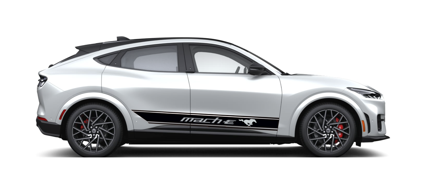Stickerset Türen Ford Mustang Mach E Schwarz