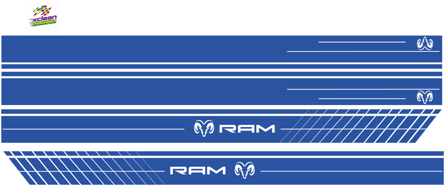Stickerset komplett Dodge Ram Blau