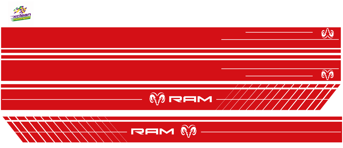 Stickerset komplett Dodge Ram Rot