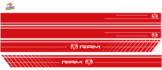 Stickerset komplett Dodge Ram Rot