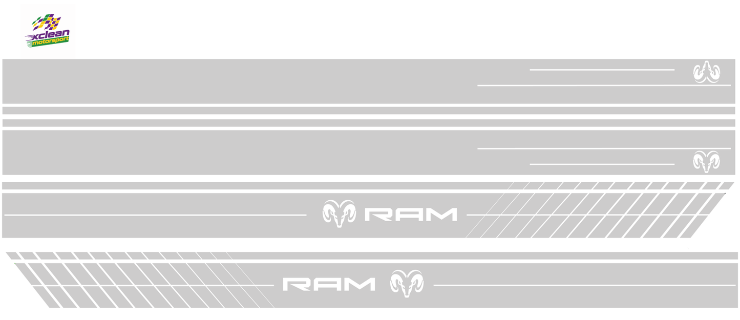 Stickerset komplett Dodge Ram Silber