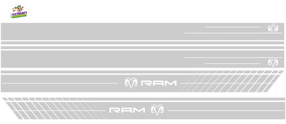 Stickerset komplett Dodge Ram Silber