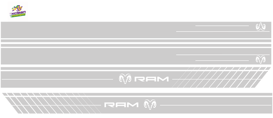 Stickerset komplett Dodge Ram Silber
