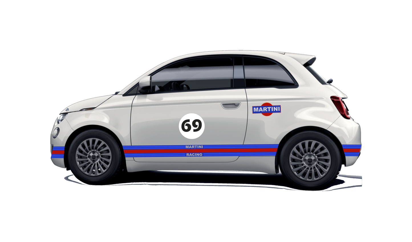 Stickerset Martini Racing Retro aus dem Rennsport