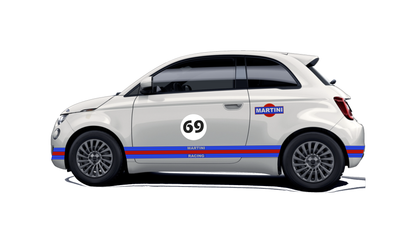 Stickerset Martini Racing Retro aus dem Rennsport