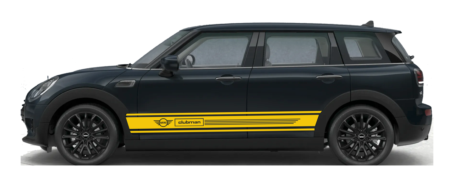 Stickerset Türen für Mini Clubman Gelb